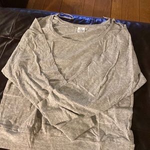 VS Pink Large gray long sleeve lounge top